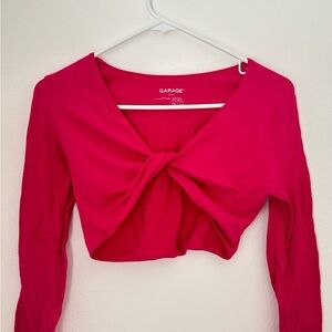 Garage long sleeve crop top